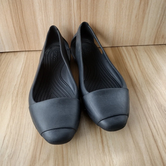 Crocs Sienna Flat Flats Black Women's Size 10 - Picture 1 of 6